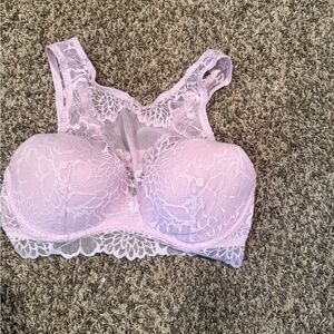 PINK Victoria's Secret Purple Bralette with Lace Accents